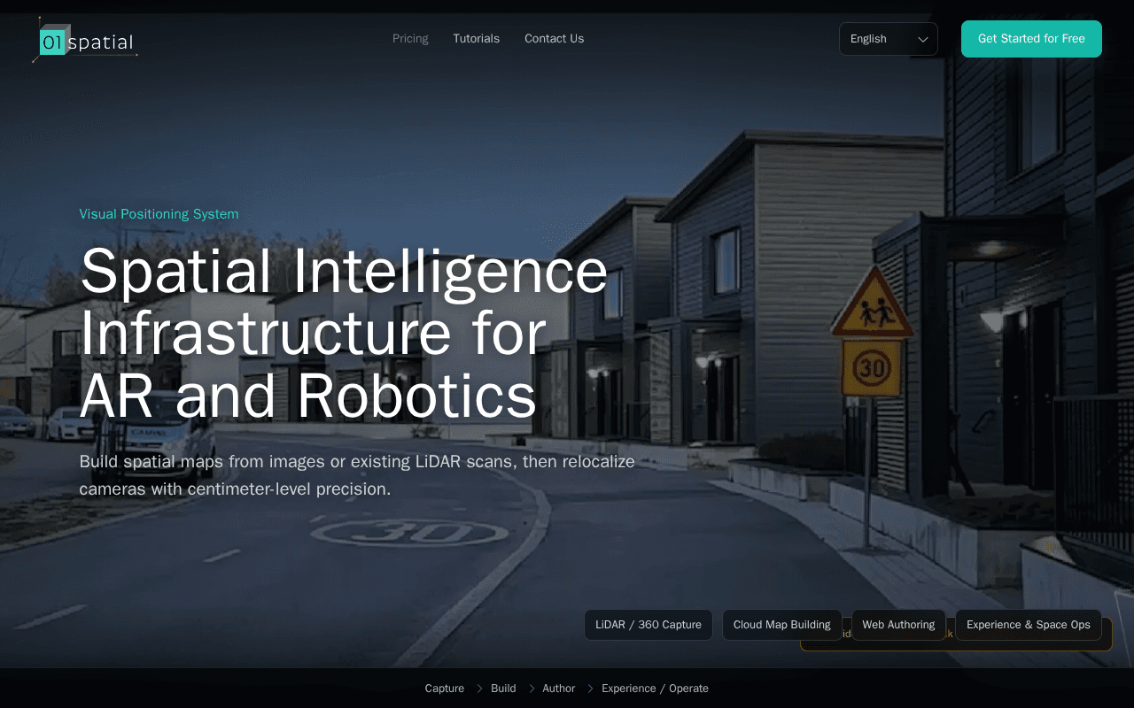 Screenshot of 01spatial.ai