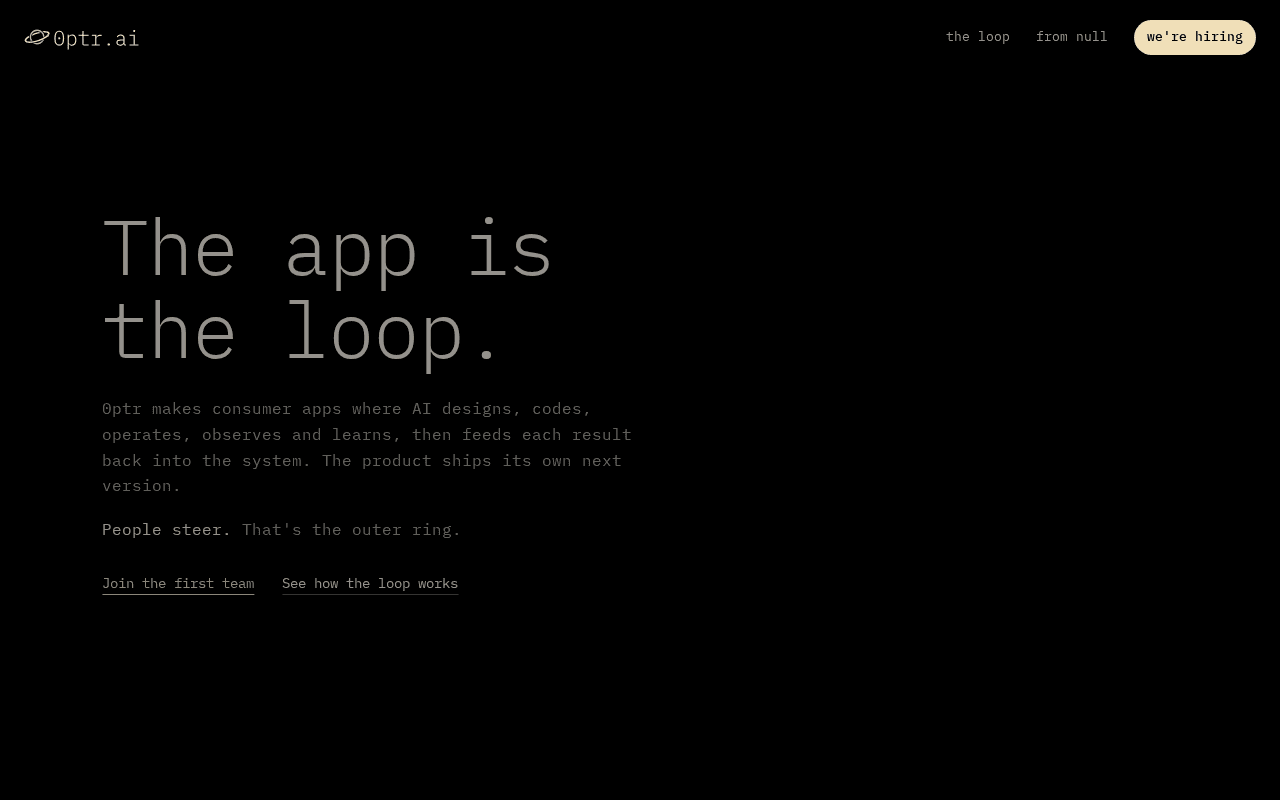 Screenshot of 0ptr.ai