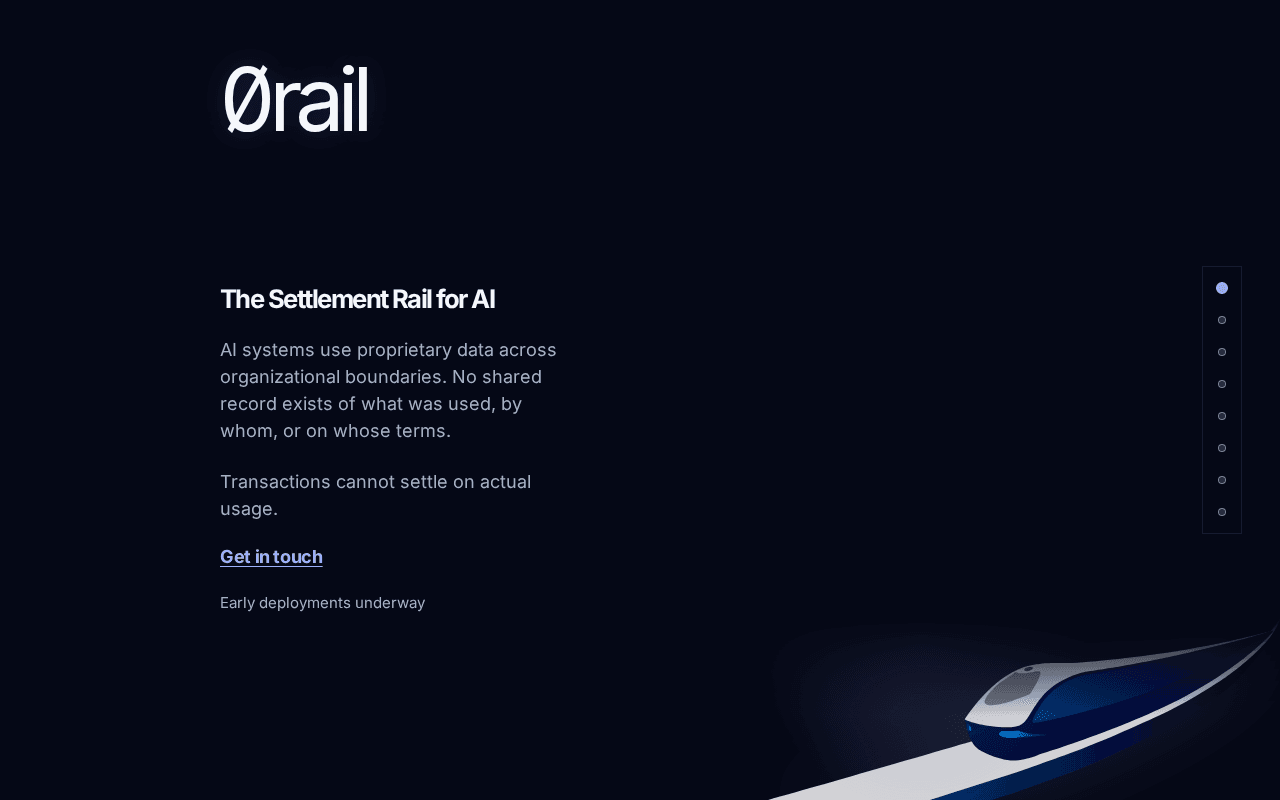 Screenshot of 0rail.ai