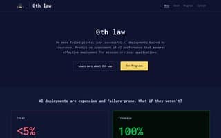 Screenshot of 0th-law.ai