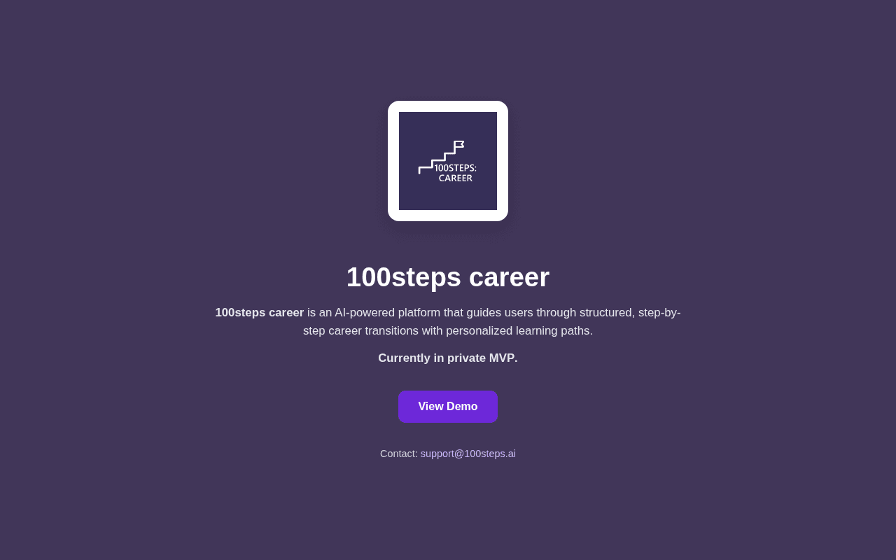 Screenshot of 100steps.ai