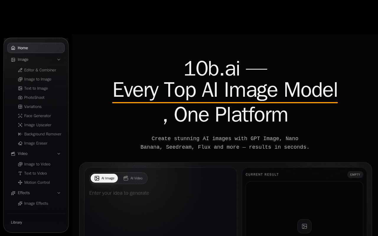 Screenshot of 10b.ai