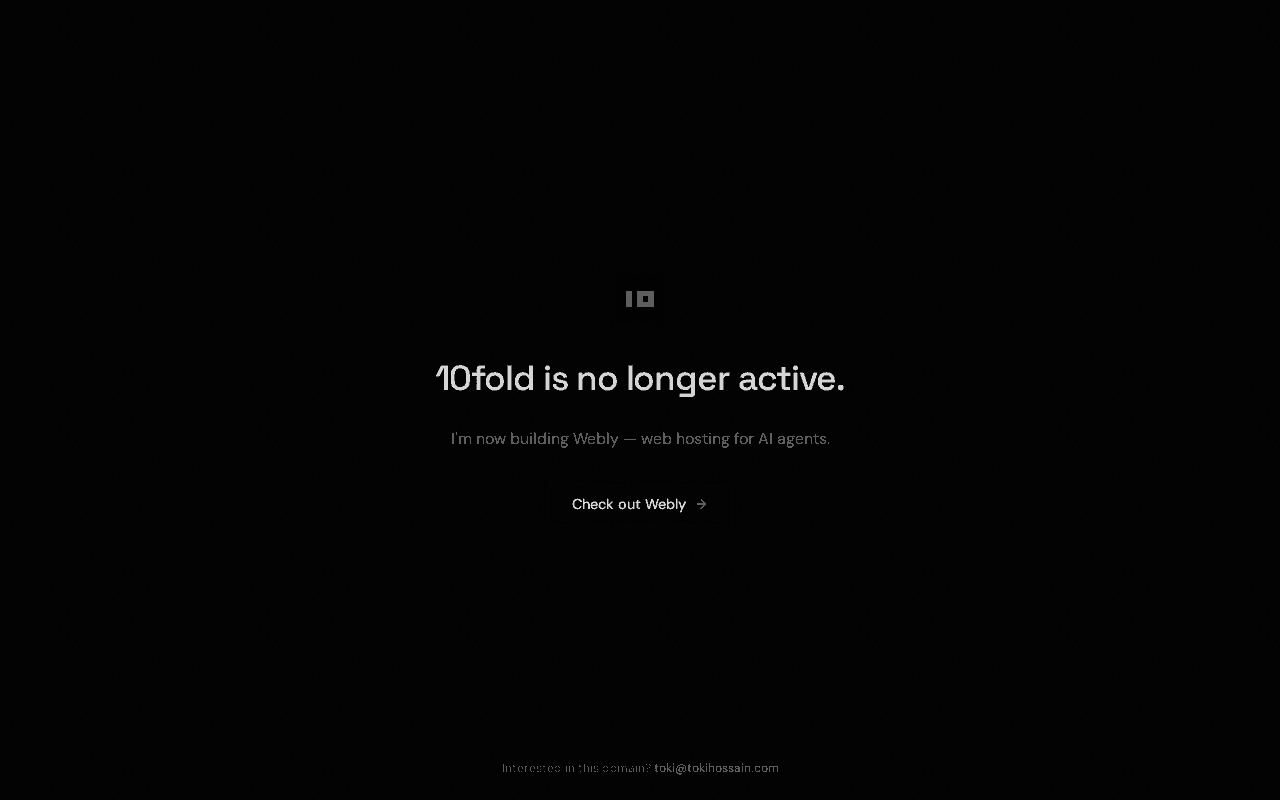 Screenshot of 10fold.ai