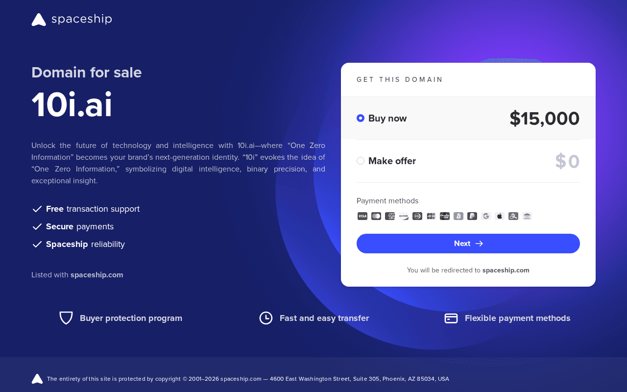 Screenshot of 10i.ai