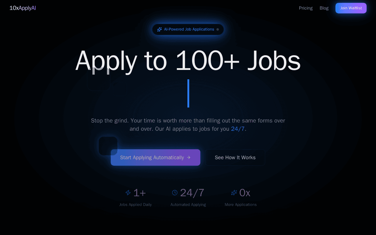 Screenshot of 10xapply.ai