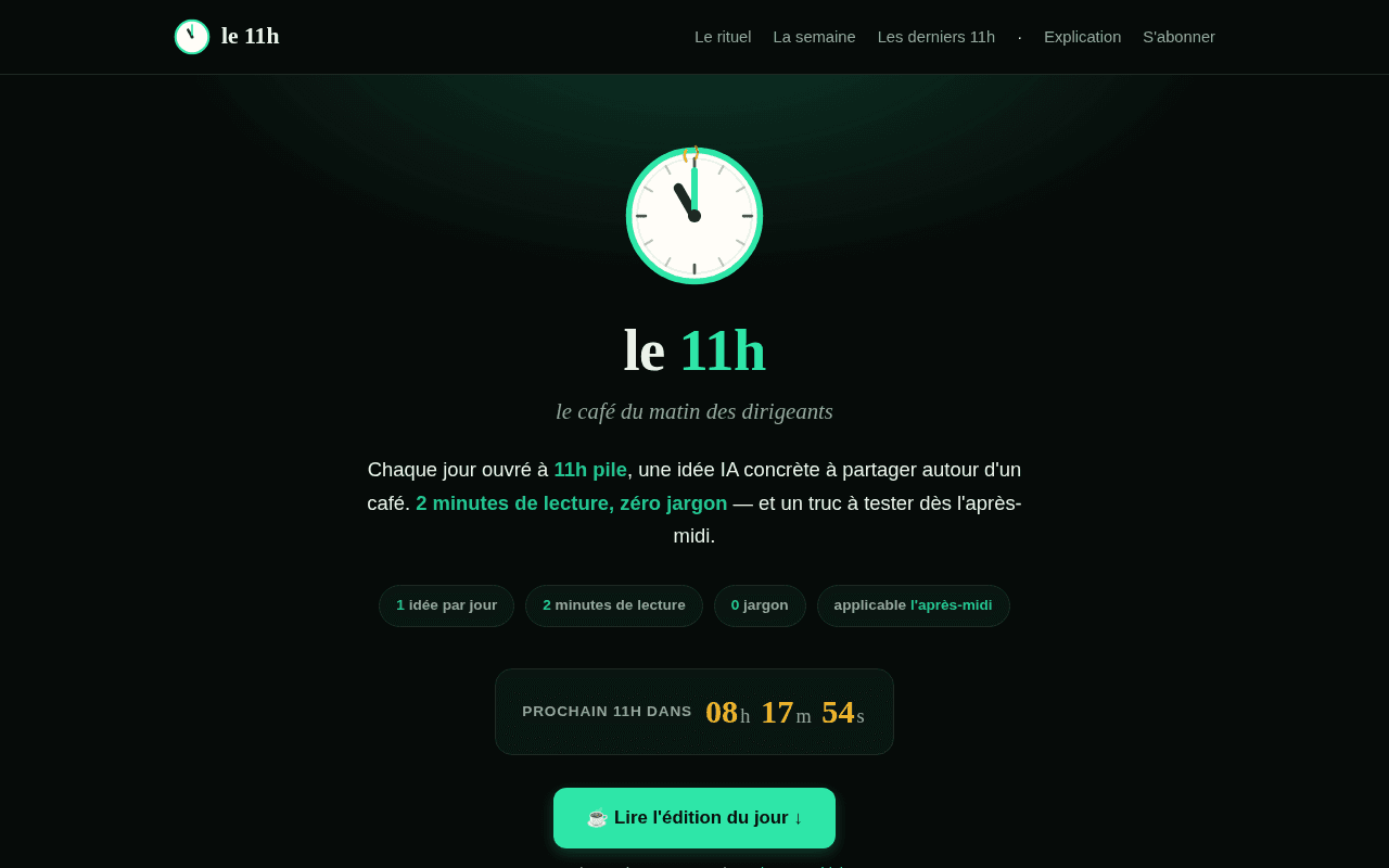 Screenshot of 11h.ai