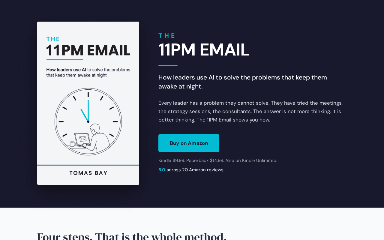 Screenshot of 11pmemail.ai