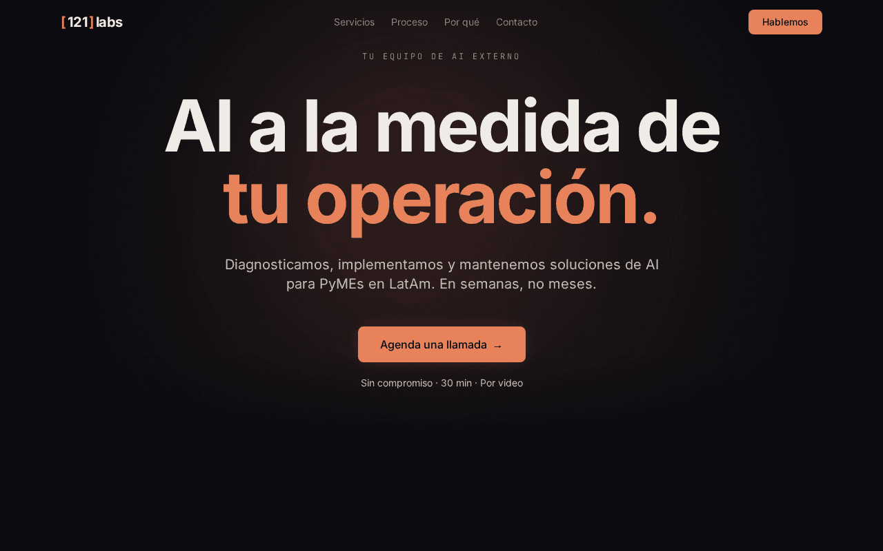 Screenshot of 121labs.ai