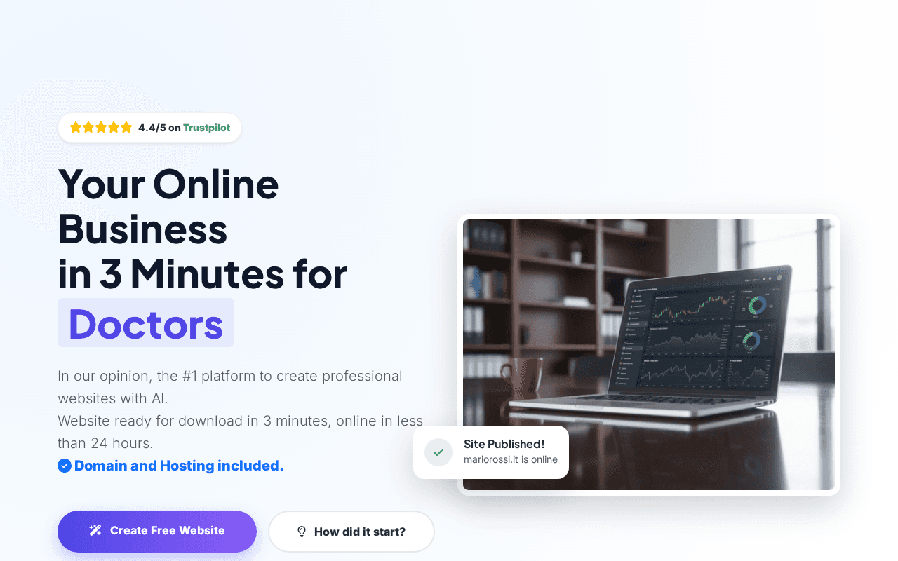 Screenshot of 123web.ai