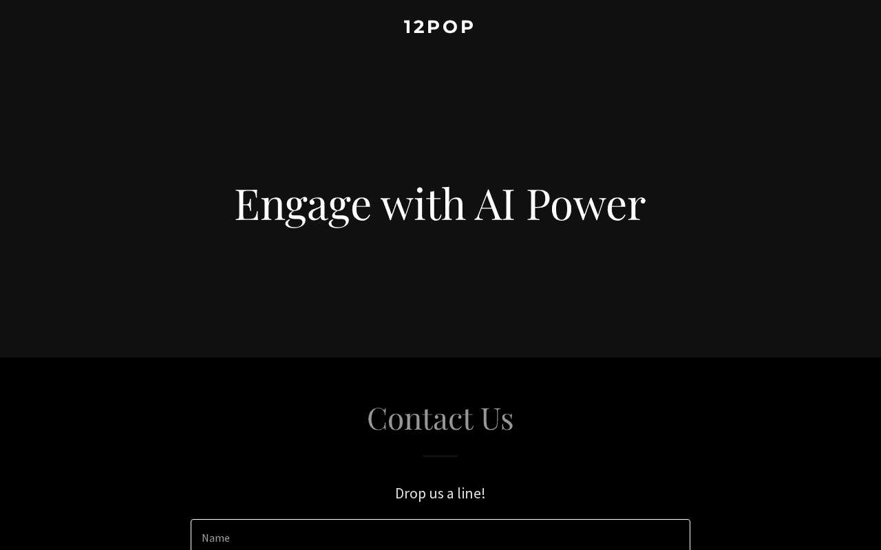 Screenshot of 12pop.ai