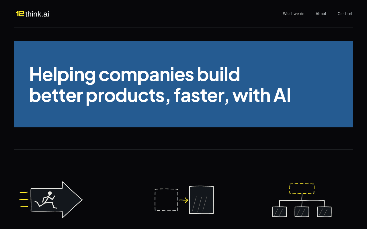 Screenshot of 12think.ai