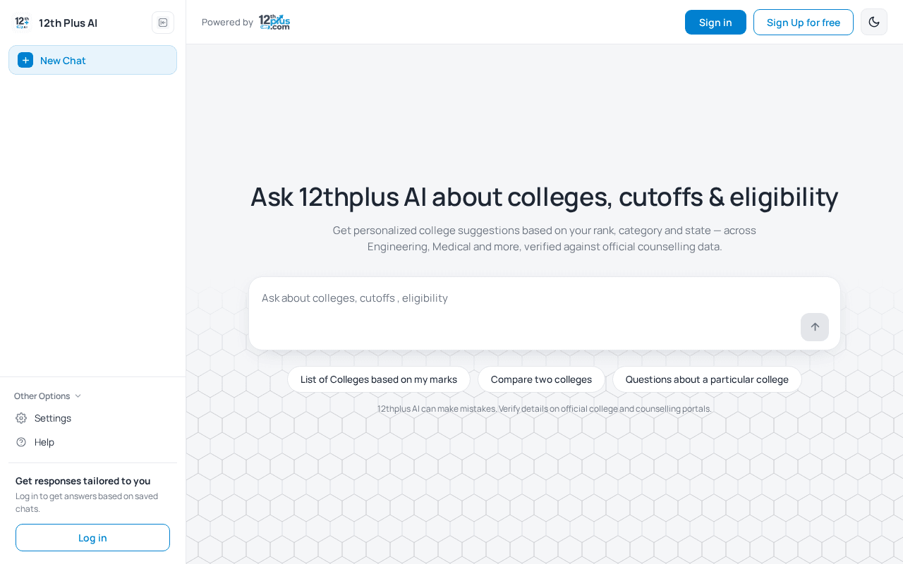 Screenshot of 12thplus.ai