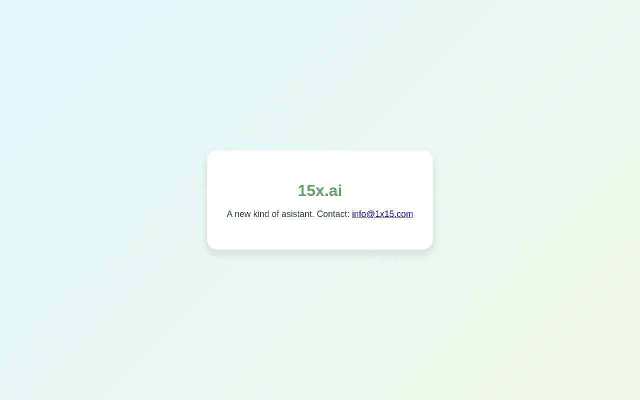 Screenshot of 15x.ai