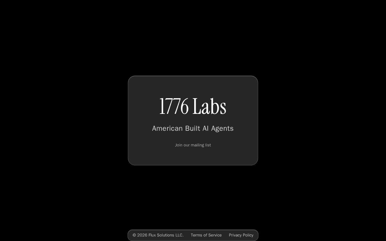 Screenshot of 1776labs.ai