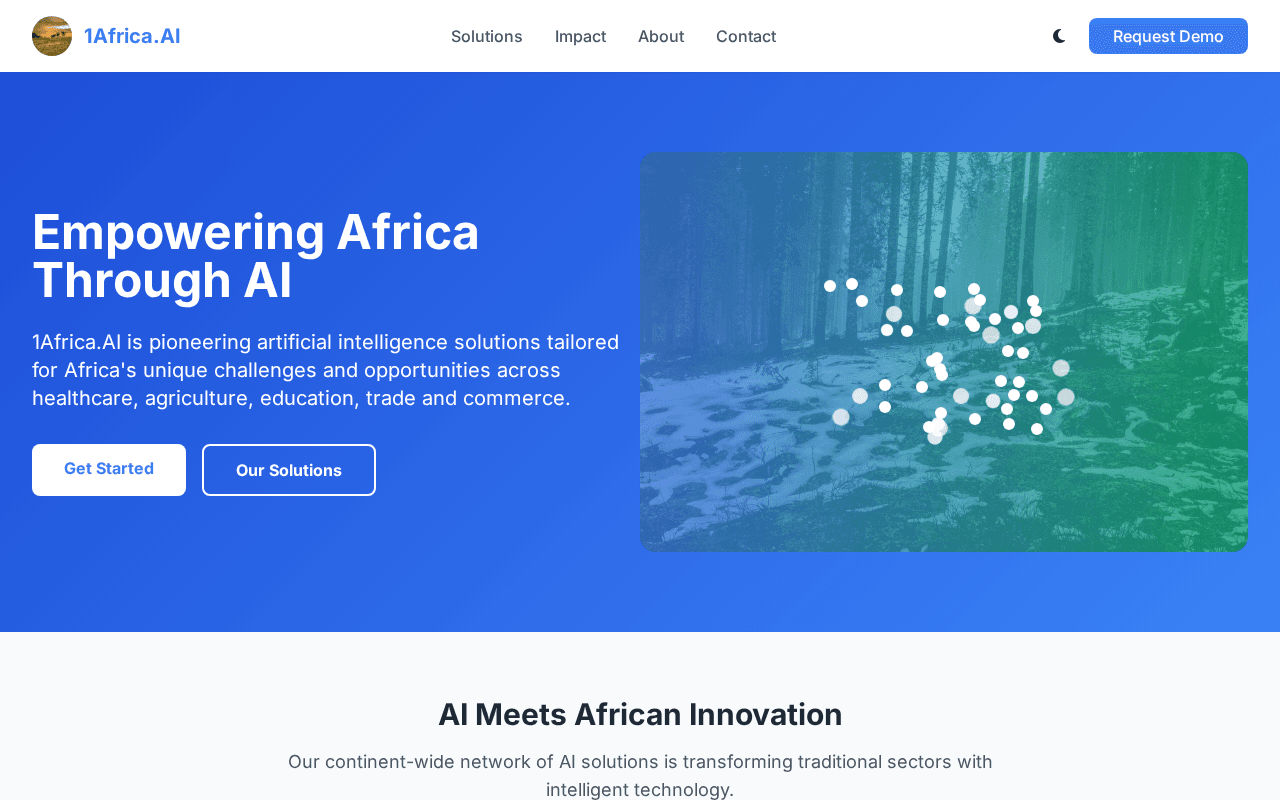 Screenshot of 1africa.ai