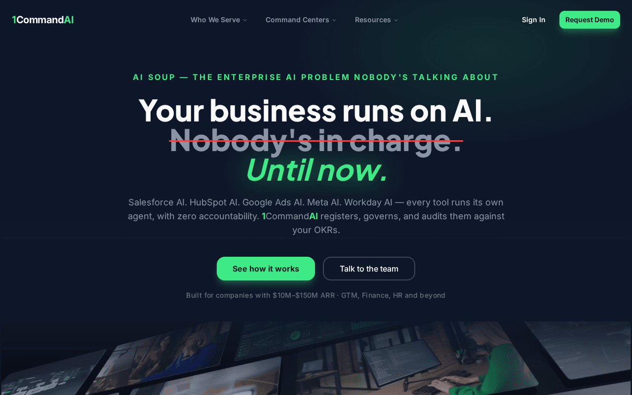 Screenshot of 1command.ai
