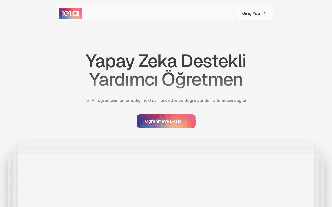 Screenshot of 1e1.ai
