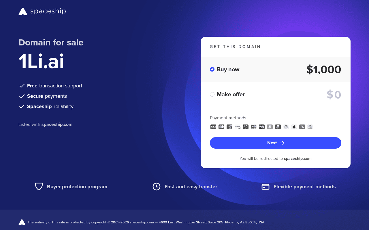 Screenshot of 1li.ai