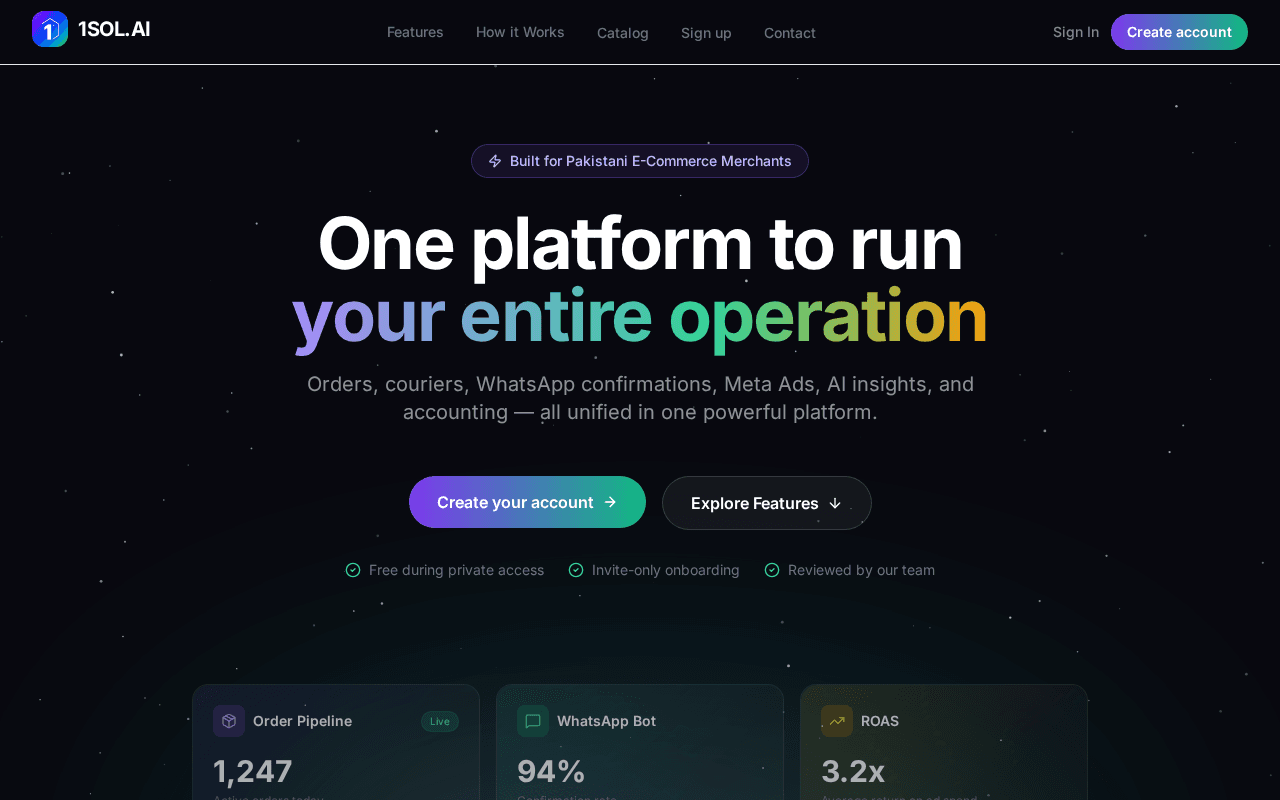 Screenshot of 1sol.ai