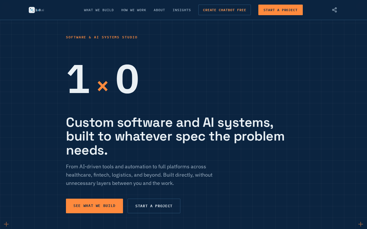 Screenshot of 1x0.ai