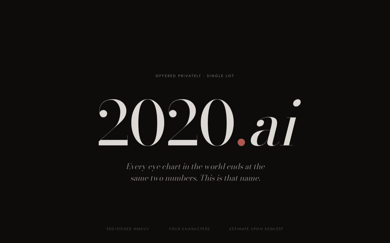 Screenshot of 2020.ai