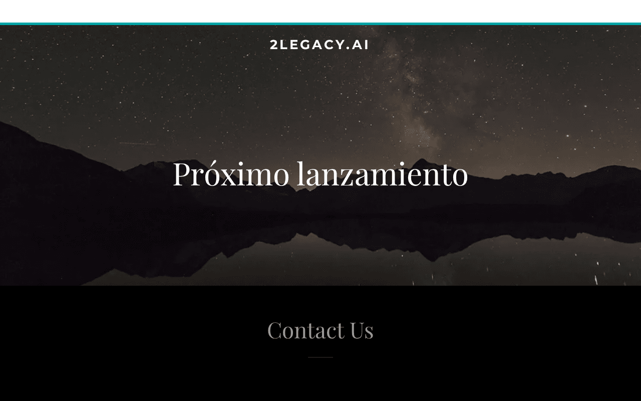 Screenshot of 2legacy.ai