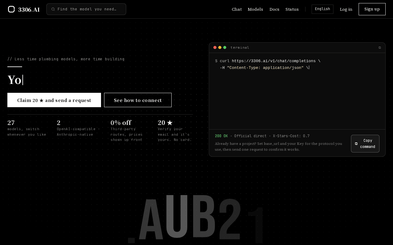 Screenshot of 3306.ai
