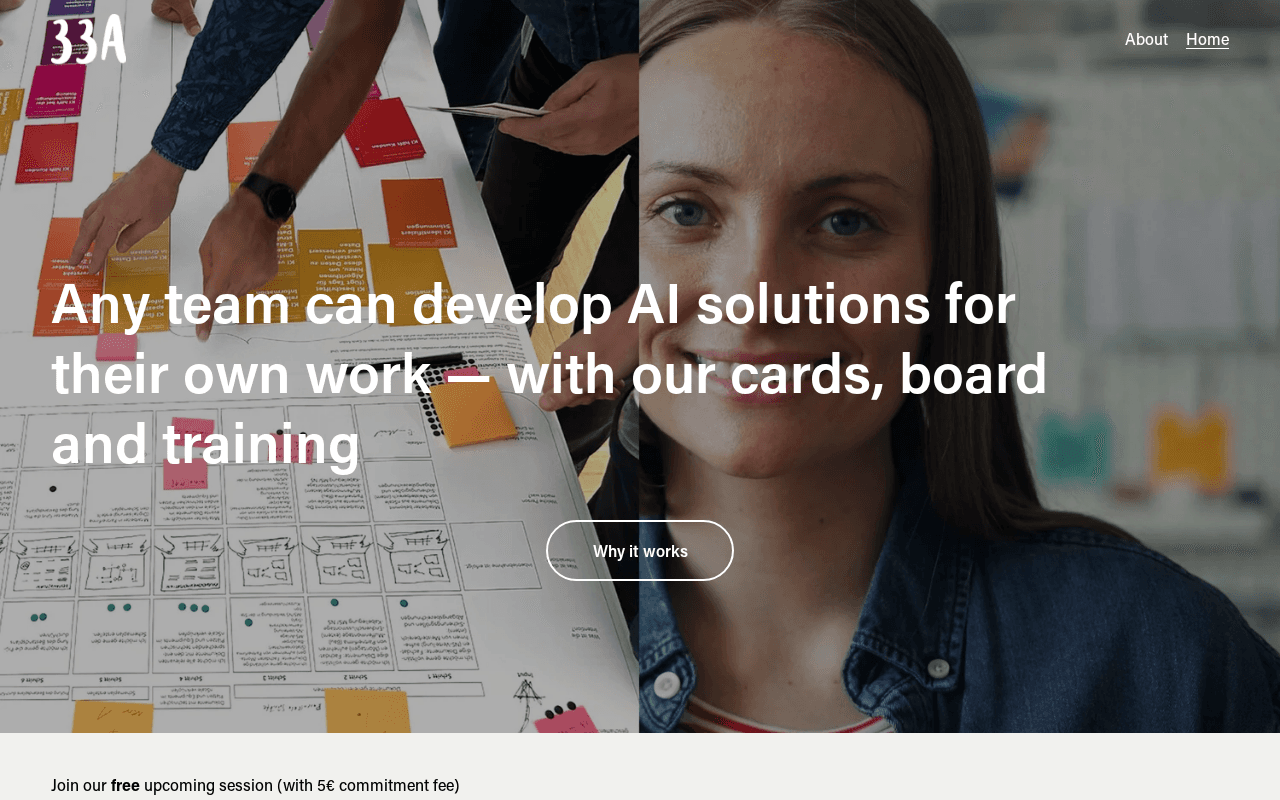 Screenshot of 33a.ai
