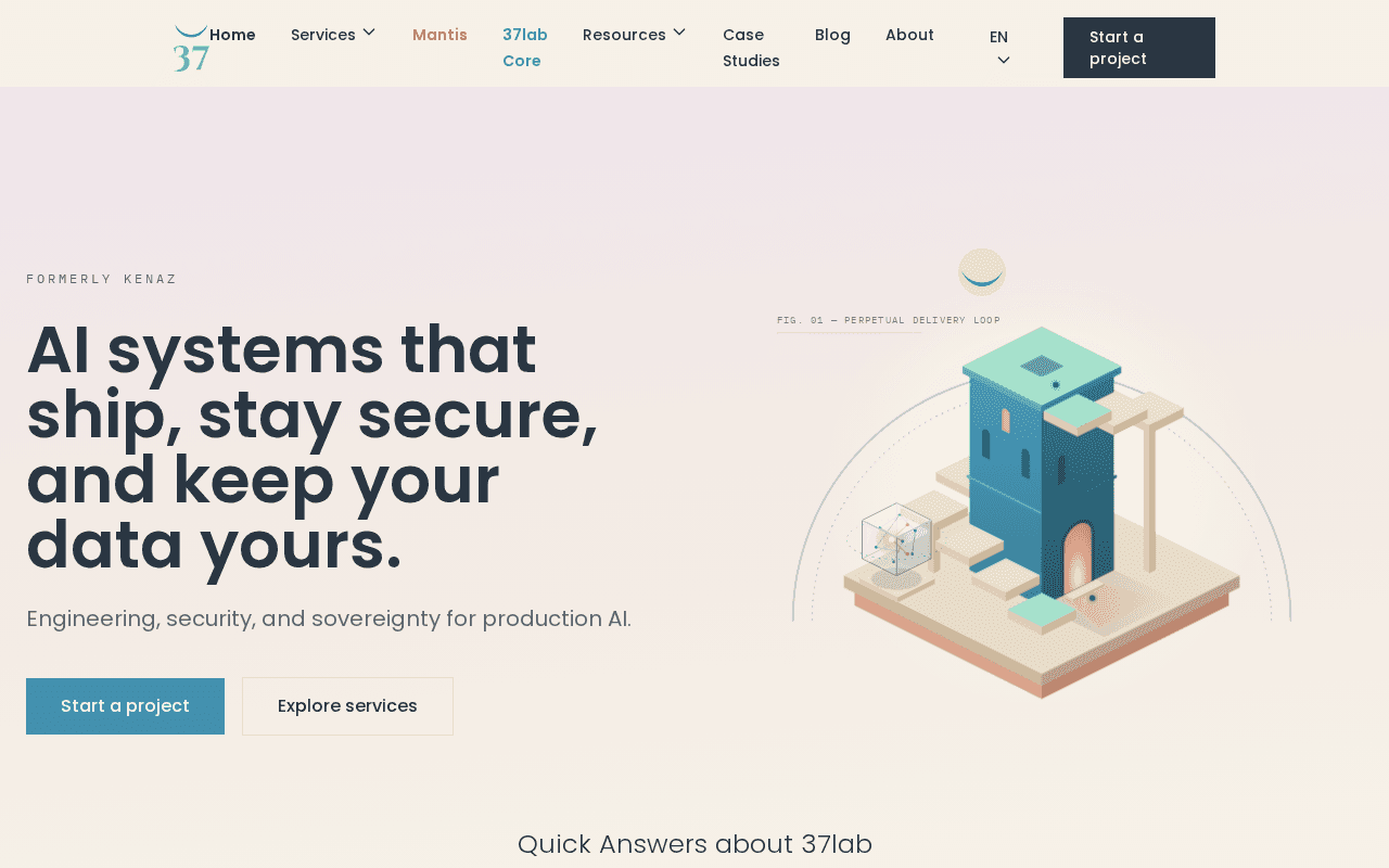 Screenshot of 37lab.ai