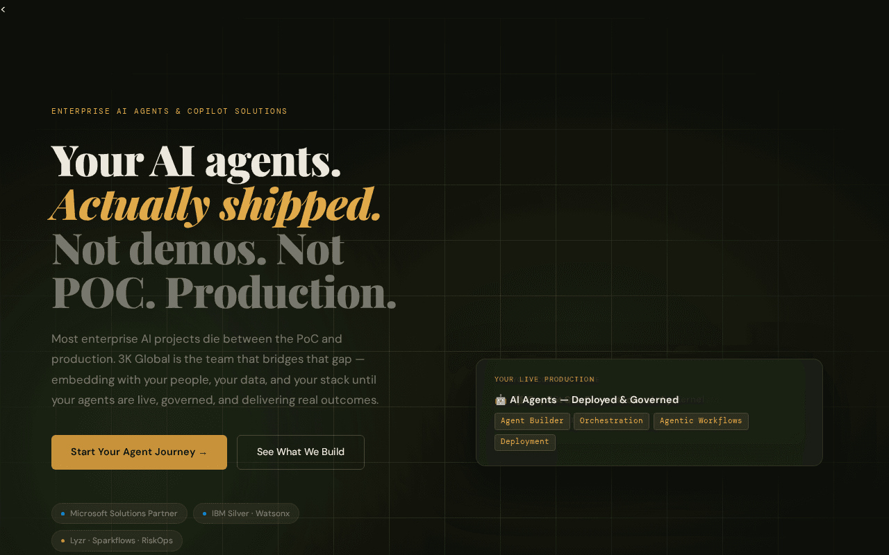 Screenshot of 3kglobal.ai