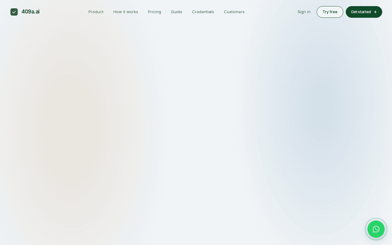 Screenshot of 409a.ai