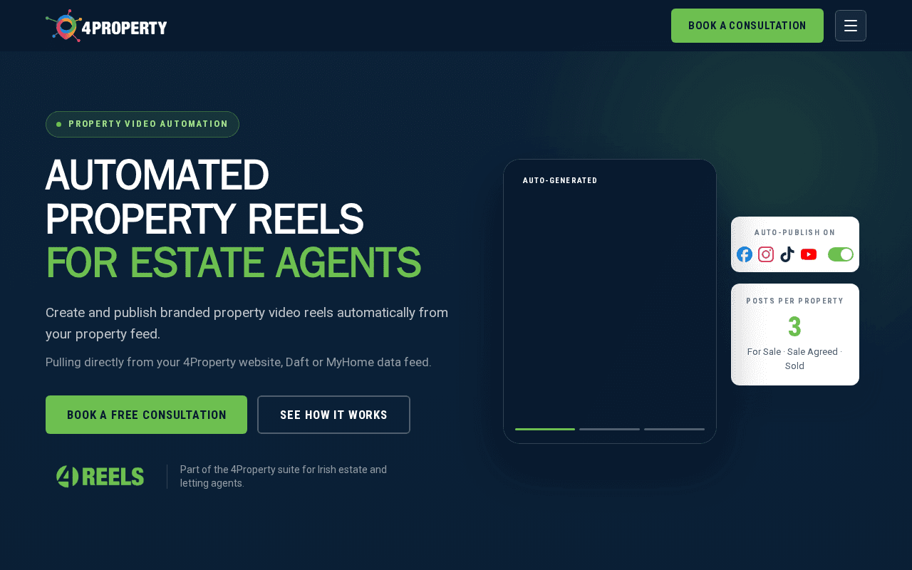 Screenshot of 4reels.ai
