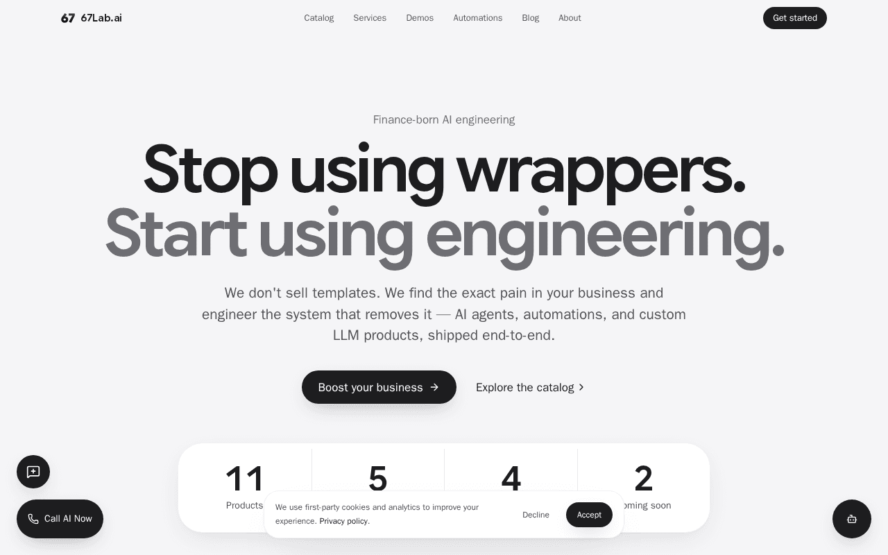 Screenshot of 67lab.ai