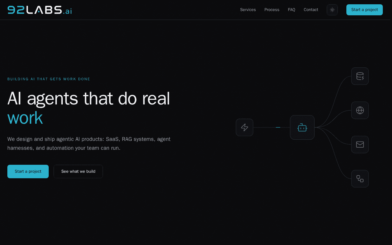 Screenshot of 92labs.ai