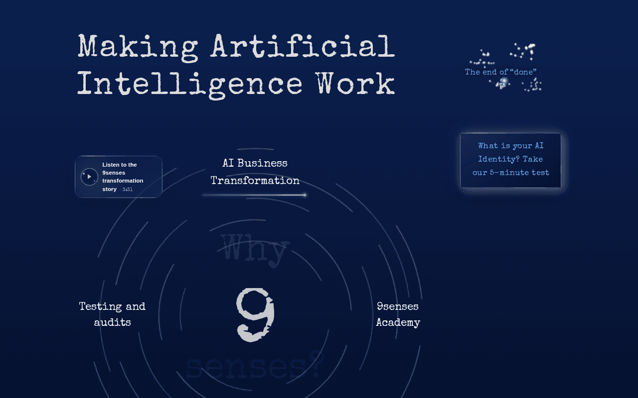 Screenshot of 9senses.ai