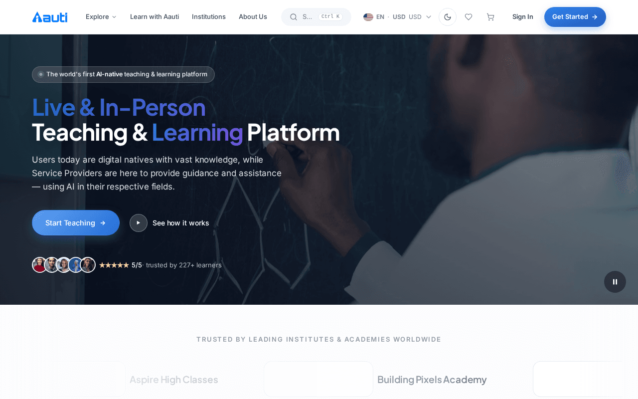 Screenshot of aauti.ai
