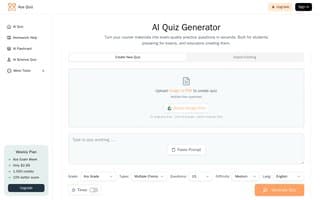 Screenshot of acequiz.ai