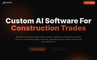 Screenshot of acristo.ai