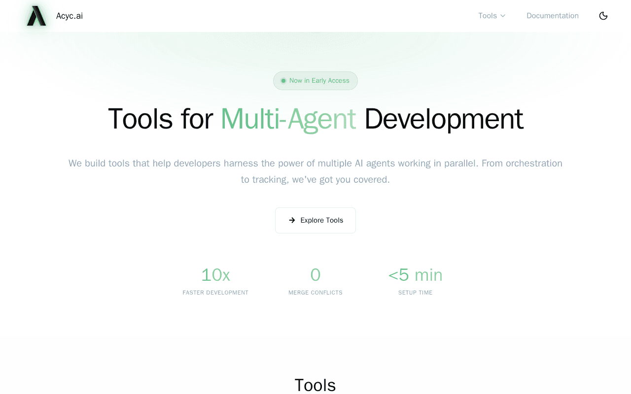 Screenshot of acyc.ai