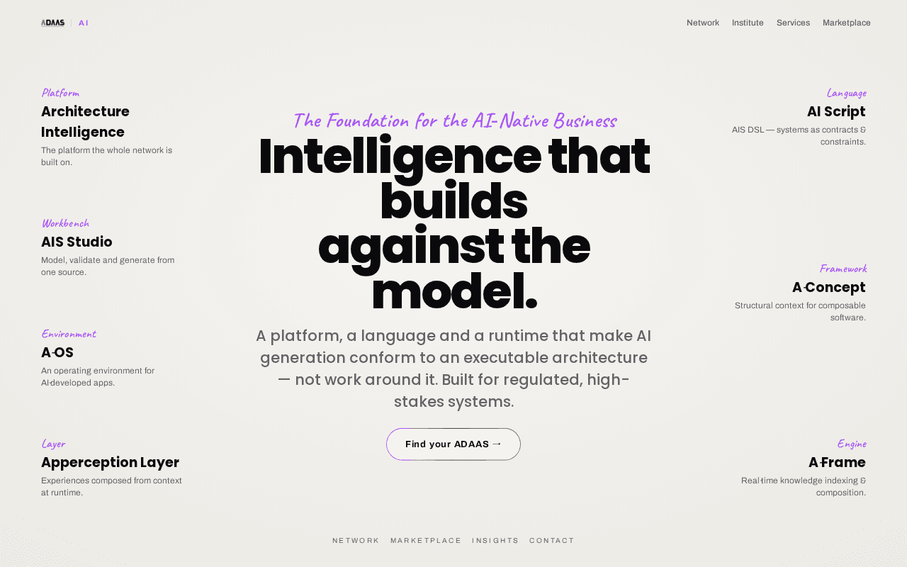 Screenshot of adaas.ai