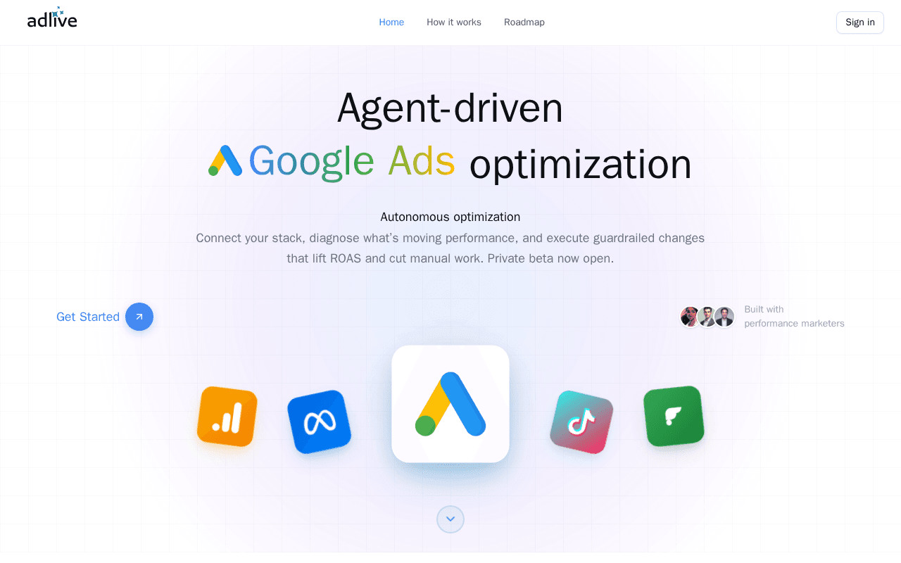 Screenshot of adlive.ai