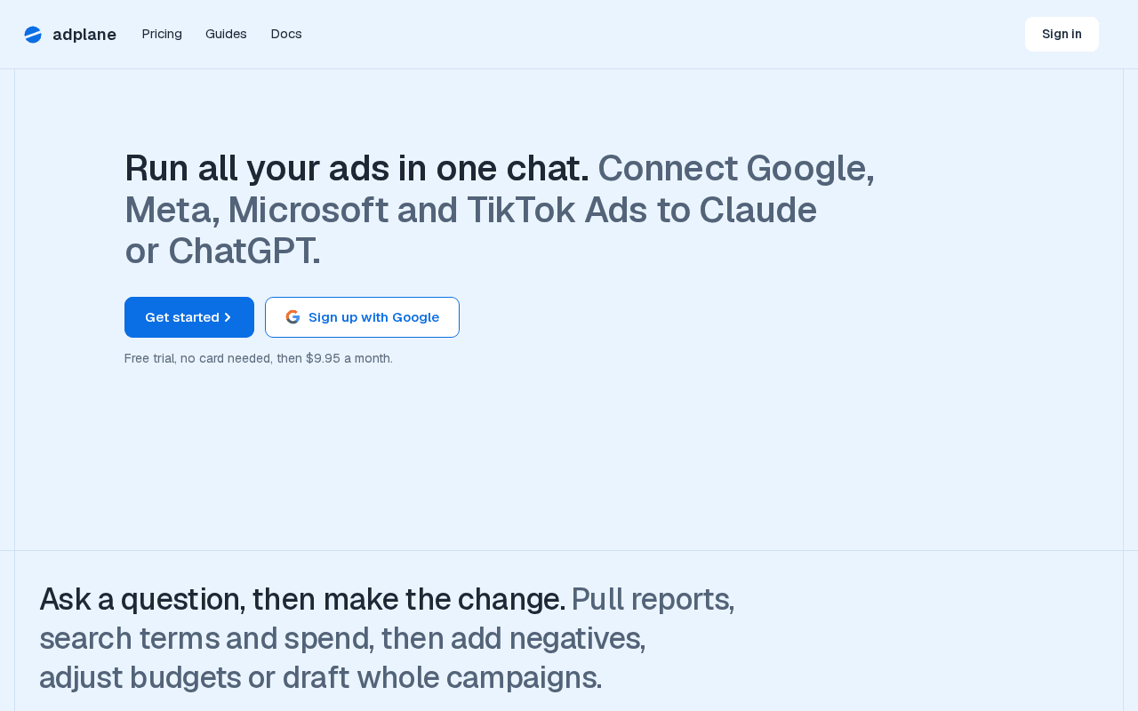 Screenshot of adplane.ai