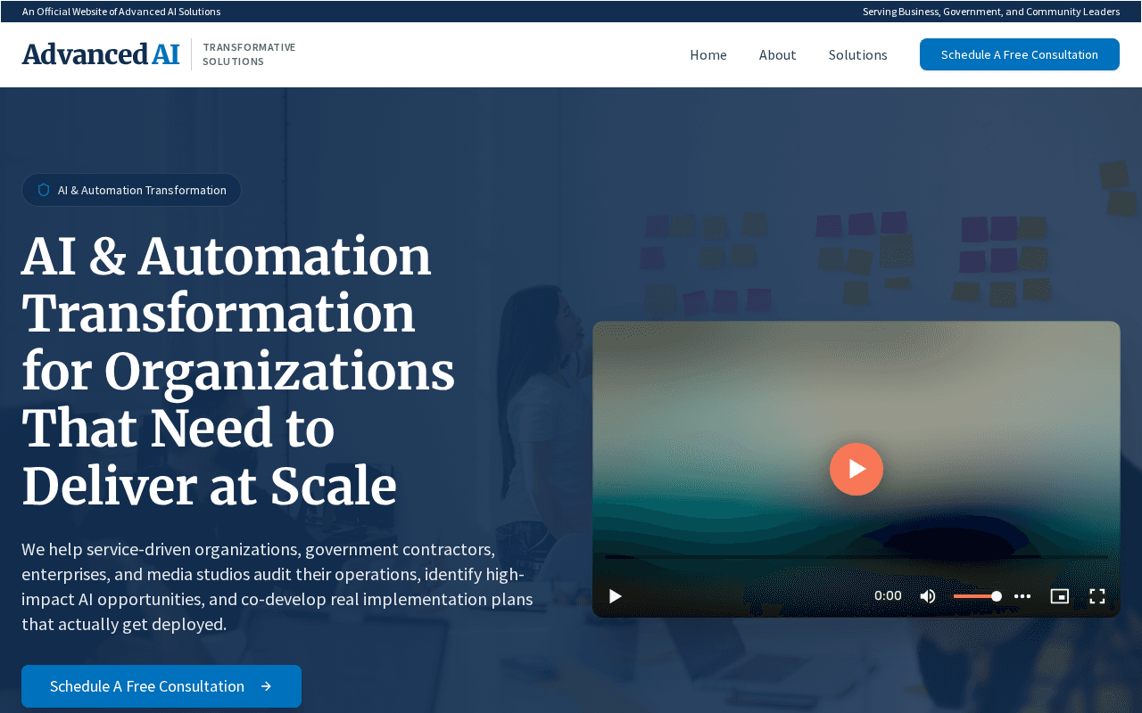 Screenshot of advancedai.ai