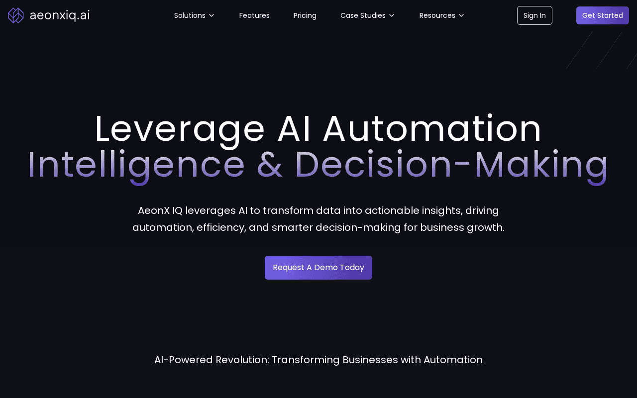 Screenshot of aeonxiq.ai