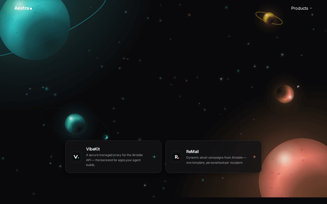 Screenshot of aextra.ai