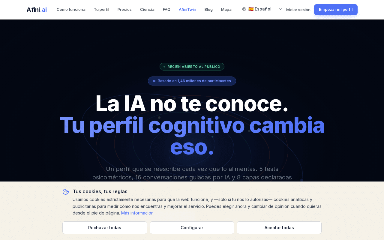 Screenshot of afini.ai