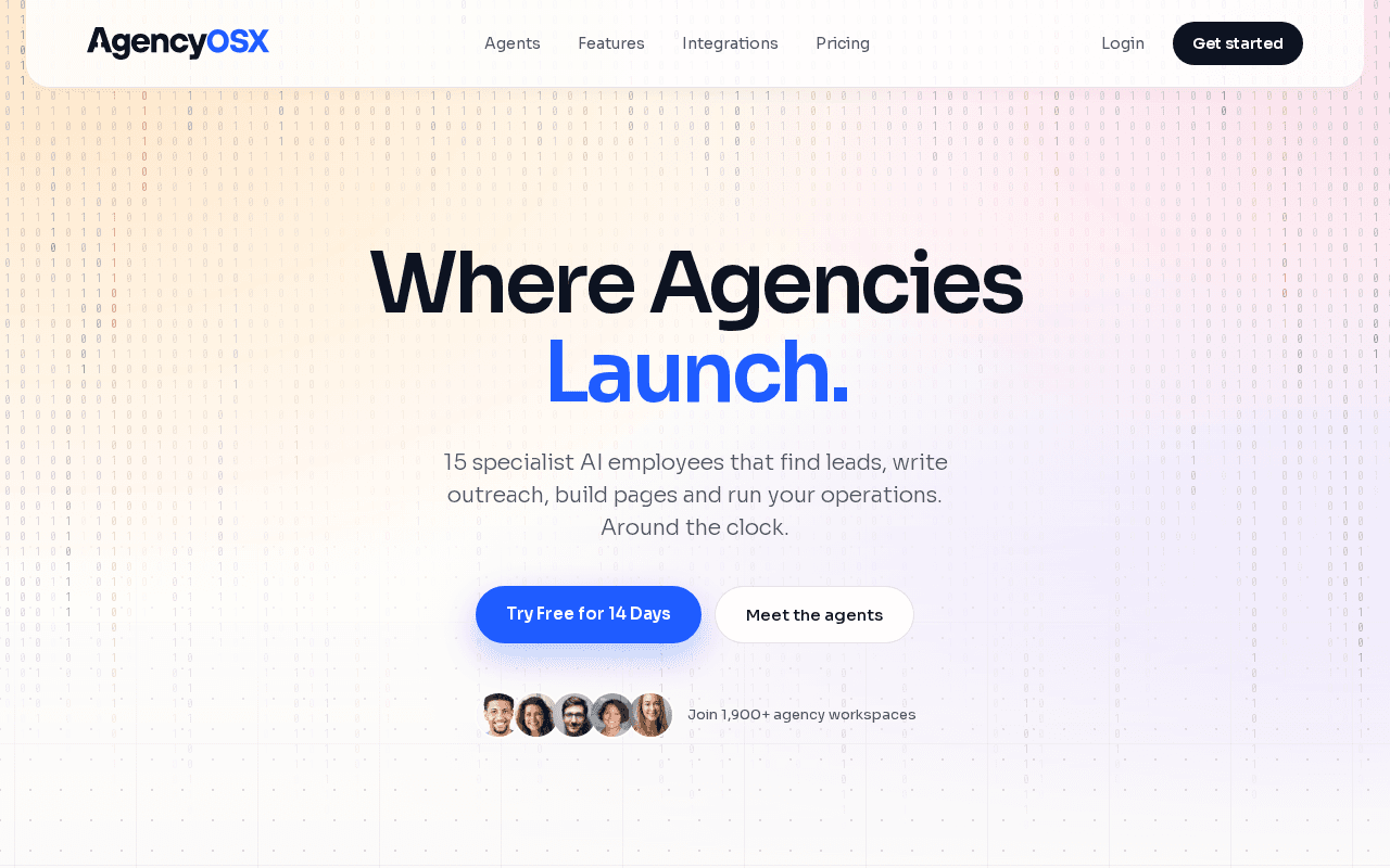 Screenshot of agencyosx.ai