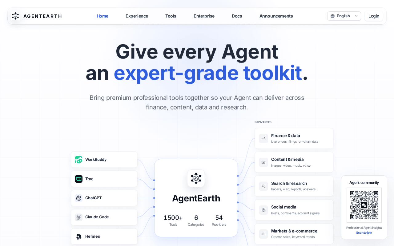 Screenshot of agentearth.ai