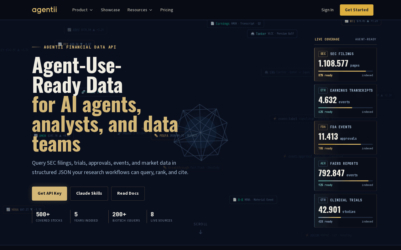 Screenshot of agentii.ai