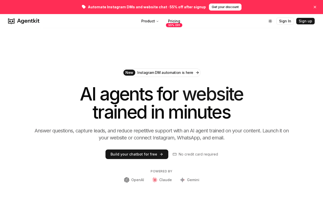 Screenshot of agentkit.ai